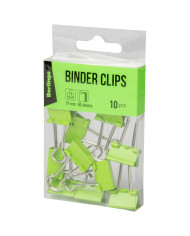 Klipy biurowe binder 19mm zielone 10 sztuk - biurowemax.pl