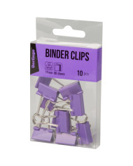 Klipy biurowe 19mm fioletowe, 10 sztuk - biurowemax.pl