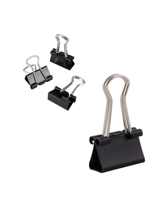 BINDER KLIP D.RECT 15mm zestaw 144 sztuk - biurowemax.pl