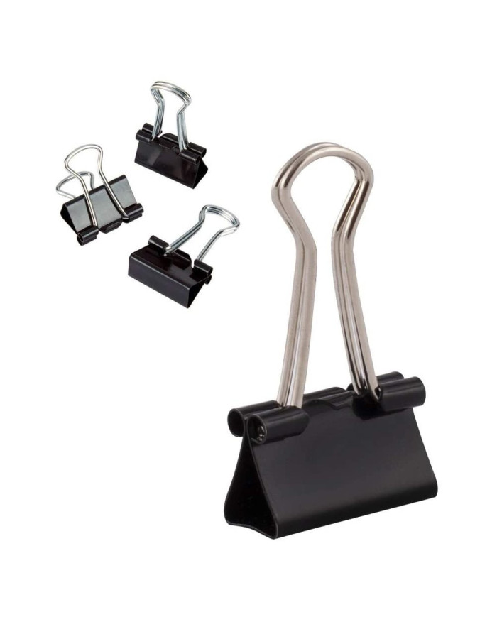 BINDER KLIP D.RECT 19mm zestaw 144 sztuk - biurowemax.pl