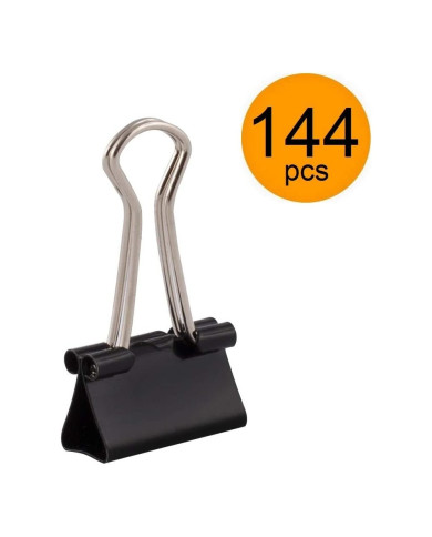 BINDER KLIP D.RECT 19mm zestaw 144 sztuk - biurowemax.pl
