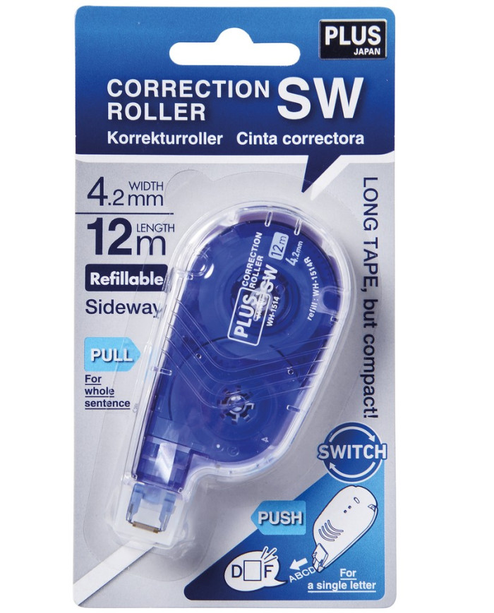 Korektor w taśmie PLUS WH1514 4,2mm x 12m - biurowemax.pl