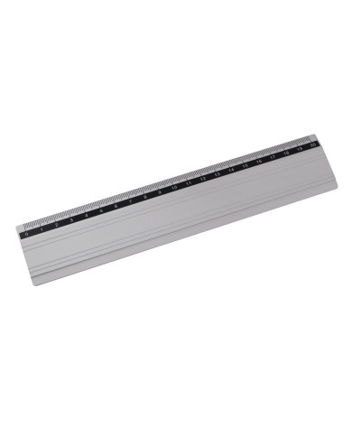 Linijka aluminiowa D.Rect 20 cm z antypoślizgowym paskiem