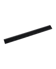 Linijka aluminiowa D.RECT 30 cm czarna - biurowemax.pl
