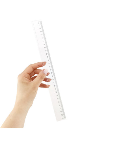 Linijka plastikowa D.RECT 30 cm, 24 sztuki - biurowemax.pl