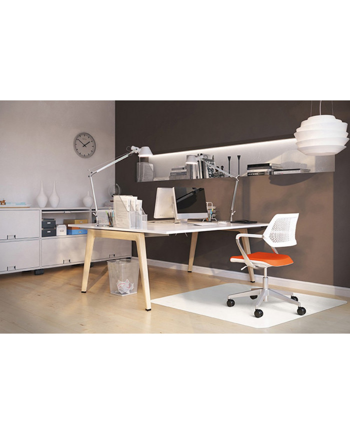 Mata pod krzesło Leviatan 1200x900mm biała - biurowemax.pl