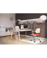 Mata pod krzesło Leviatan 1200x900mm biała - biurowemax.pl