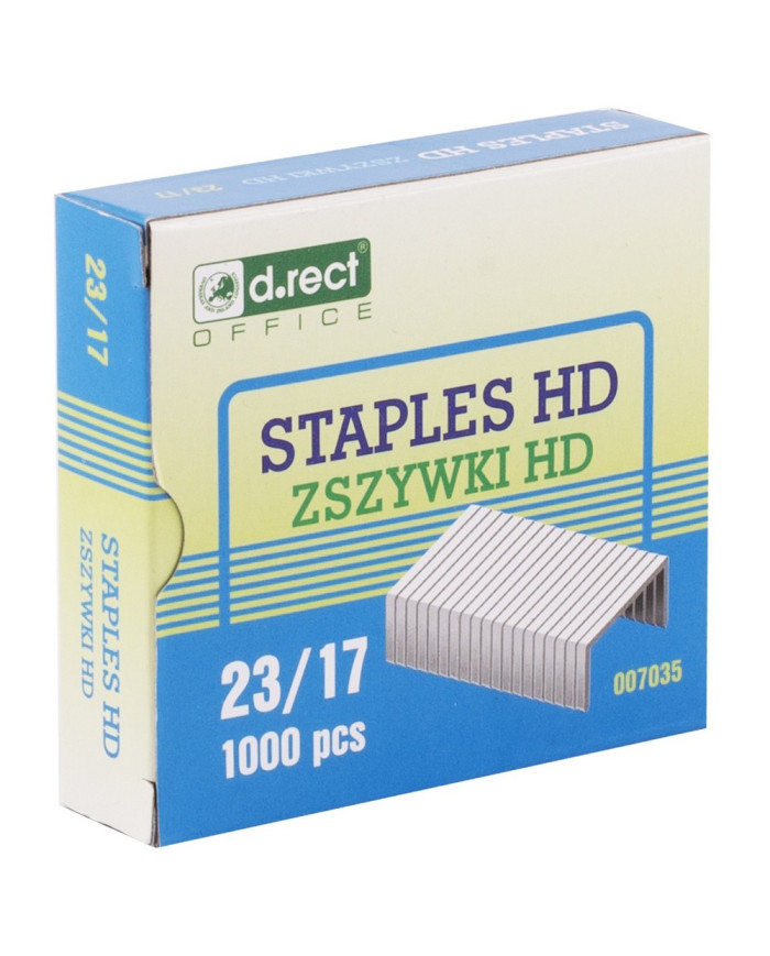 ZSZYWKI D.RECT HD 23/17 - 1000 sztuk do ciężkich zszywaczy