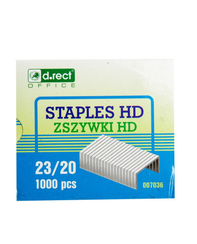ZSZYWKI D.RECT HD 23/20 do ciężkich zszywaczy 1000 szt