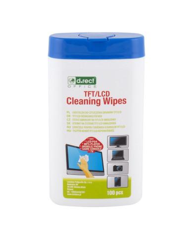 Chusteczki D.Rect do czyszczenia ekranów TFT/LCD 100 szt
